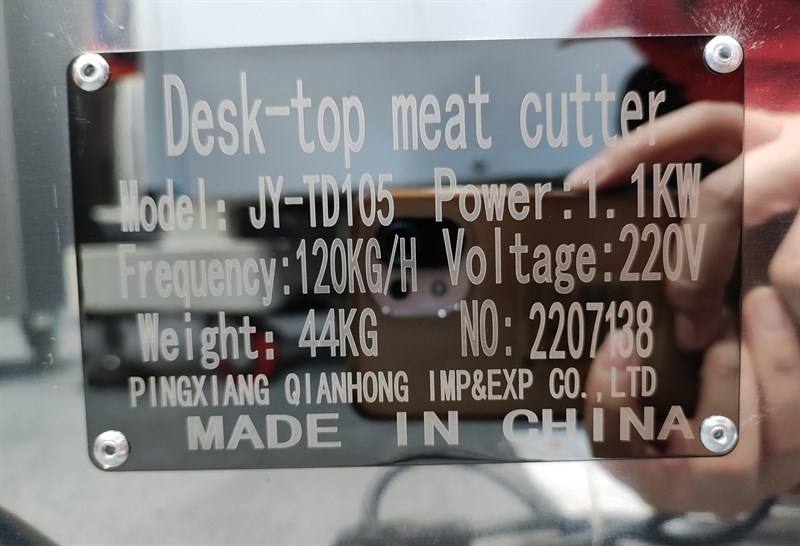 Máy thái thịt tươi sống JY-TD105 (2mm)